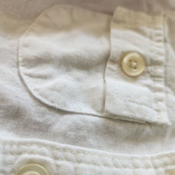 Baby Gap Boy's 6-12m Outfit White Top Khaki Brown Cargo Pants Safari 2 Piece Set - Picture 12 of 13